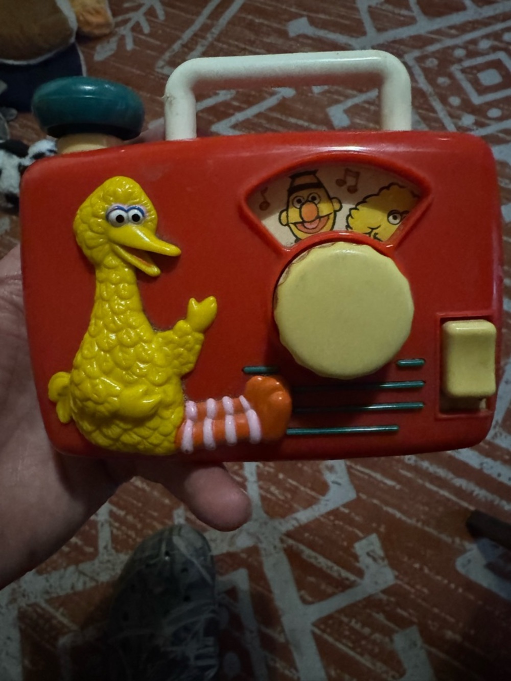 Vintage Illco Sesame Street Big Bird Pretend Play Toy Radio for Preschool